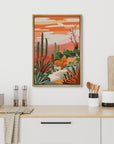 Cactus Desert Mountain Range Wall Art - From Where - 