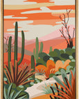Cactus Desert Mountain Range Wall Art - From Where - 