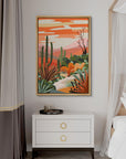 Cactus Desert Mountain Range Wall Art - From Where - 