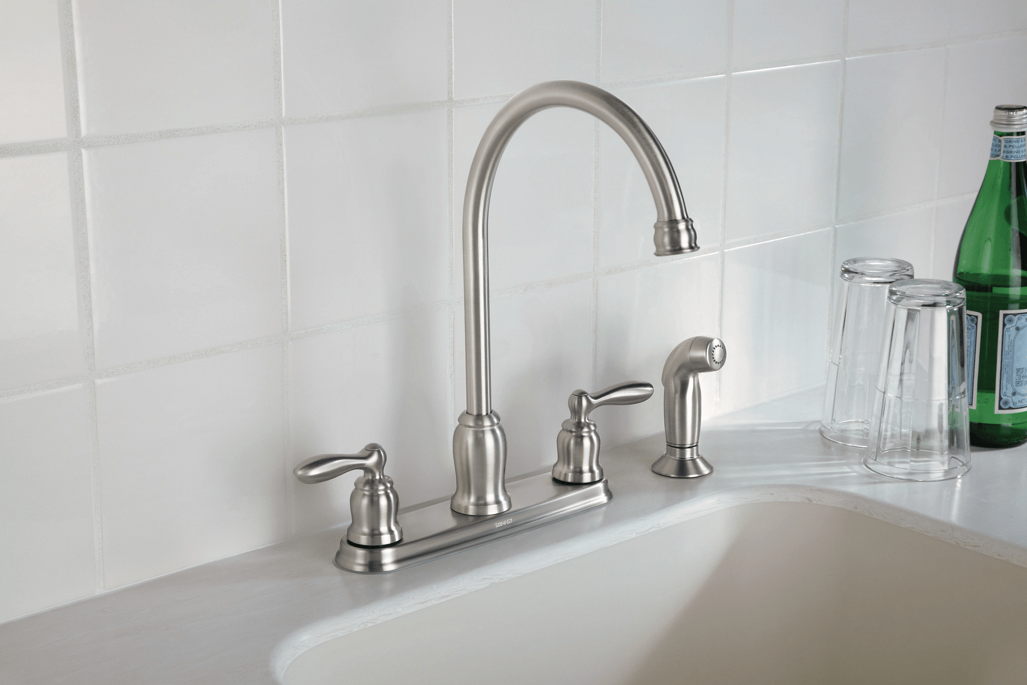 Caldwell Two - handle High Arc Kitchen Faucet - From Where Finds - 