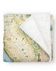 California State Map Fleece Blanket - From Where Finds - Blanket