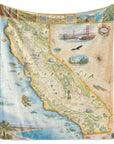 California State Map Fleece Blanket - From Where Finds - Blanket