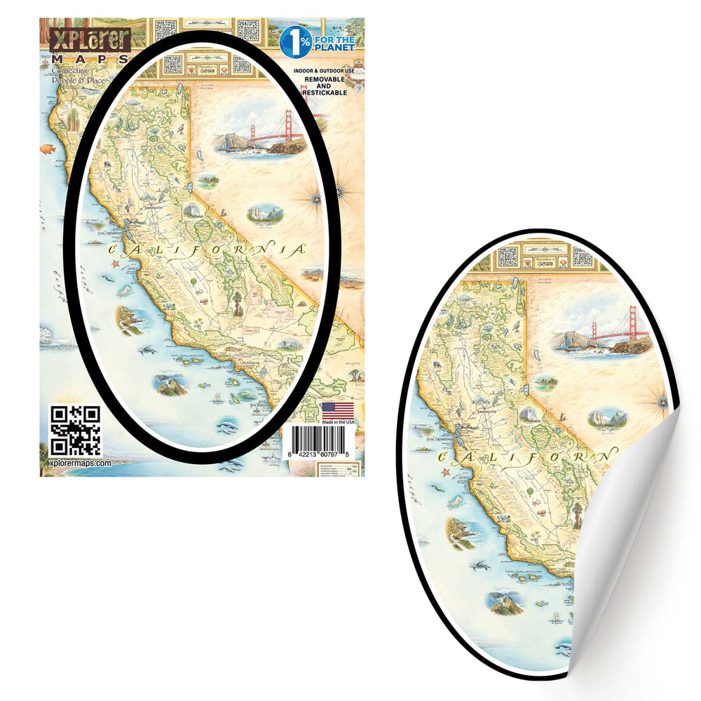 California State Map Sticker - From Where Finds - stickers