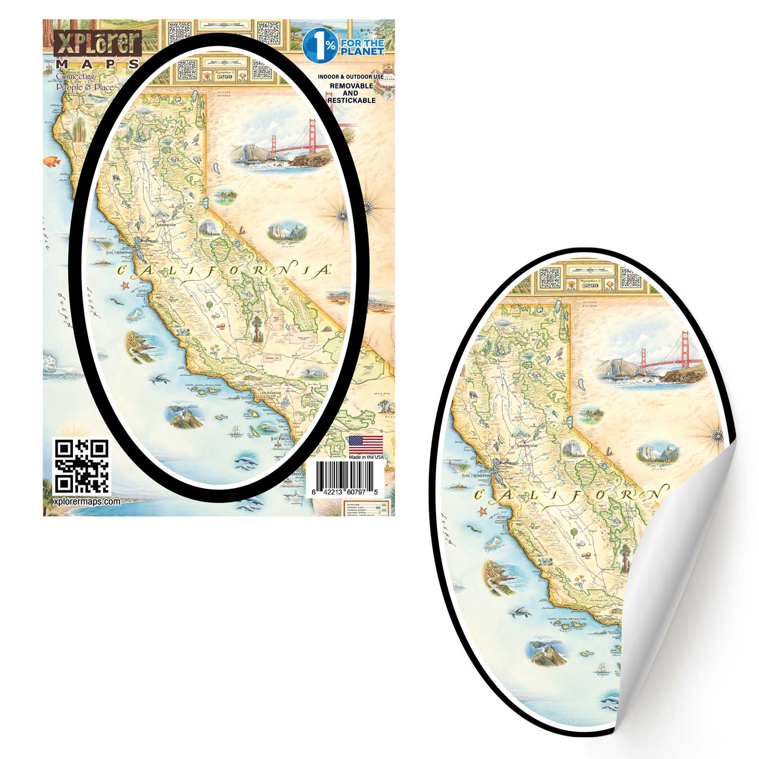 California State Map Sticker - From Where Finds - stickers