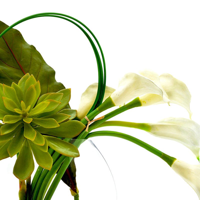 Calla Lily and Succulent Faux Water Floral - From Where - 
