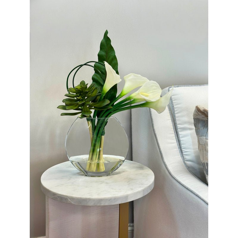Calla Lily and Succulent Faux Water Floral - From Where - 