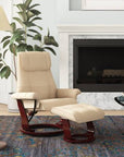 Cambel Swivel Recliner with Ottoman - From Where - 