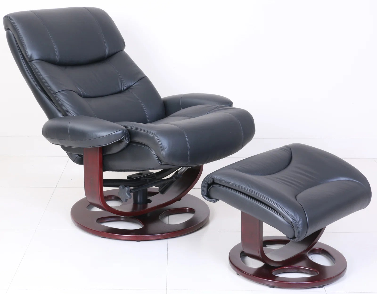 Cambel Swivel Recliner with Ottoman - From Where - 