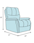 Cambel Swivel Recliner with Ottoman - From Where - 
