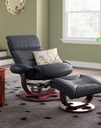 Cambel Swivel Recliner with Ottoman - From Where - 