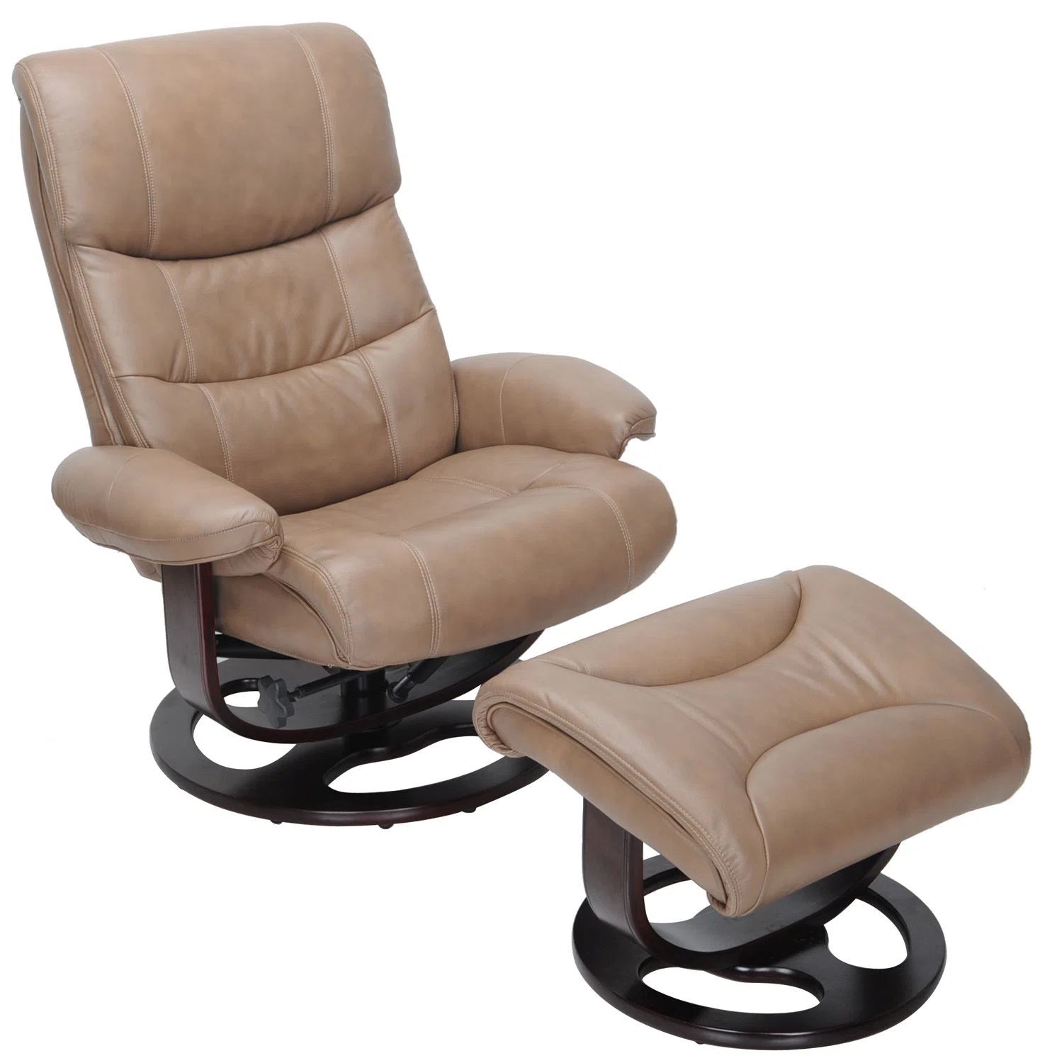 Cambel Swivel Recliner with Ottoman - From Where - 