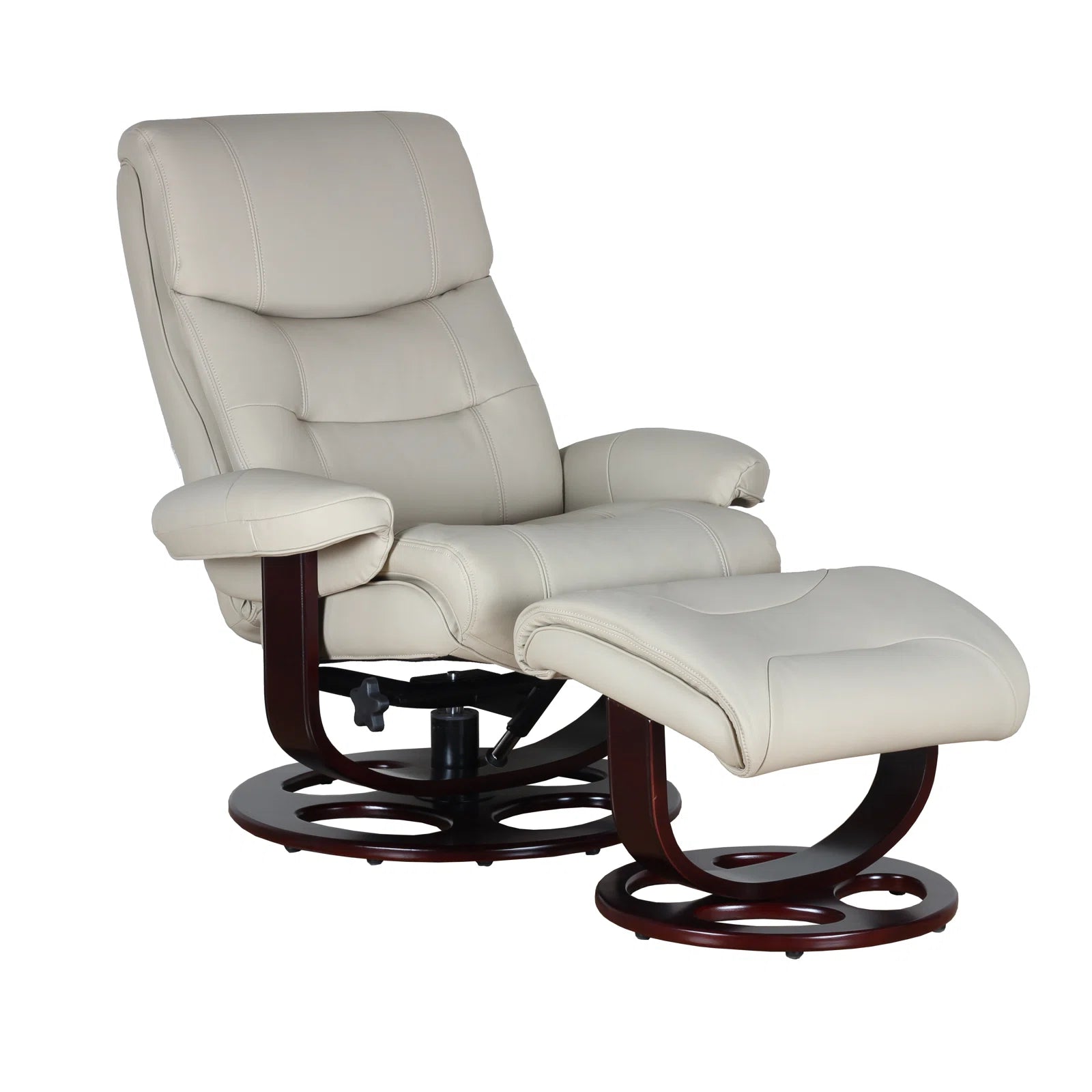 Cambel Swivel Recliner with Ottoman - From Where - 