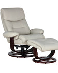 Cambel Swivel Recliner with Ottoman - From Where - 