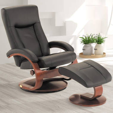 Cambel Swivel Recliner with Ottoman - From Where - 