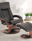 Cambel Swivel Recliner with Ottoman - From Where - 