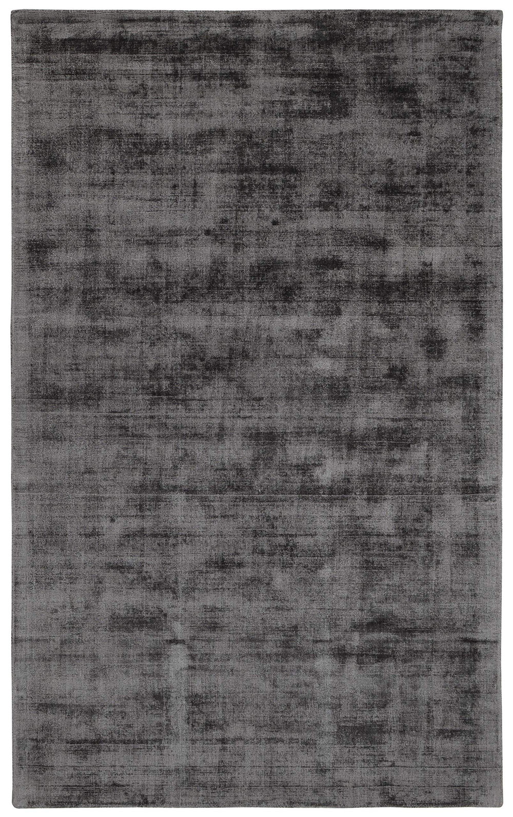 Cameron Distressed Viscose Rug, Charcoal - From Where Finds - 