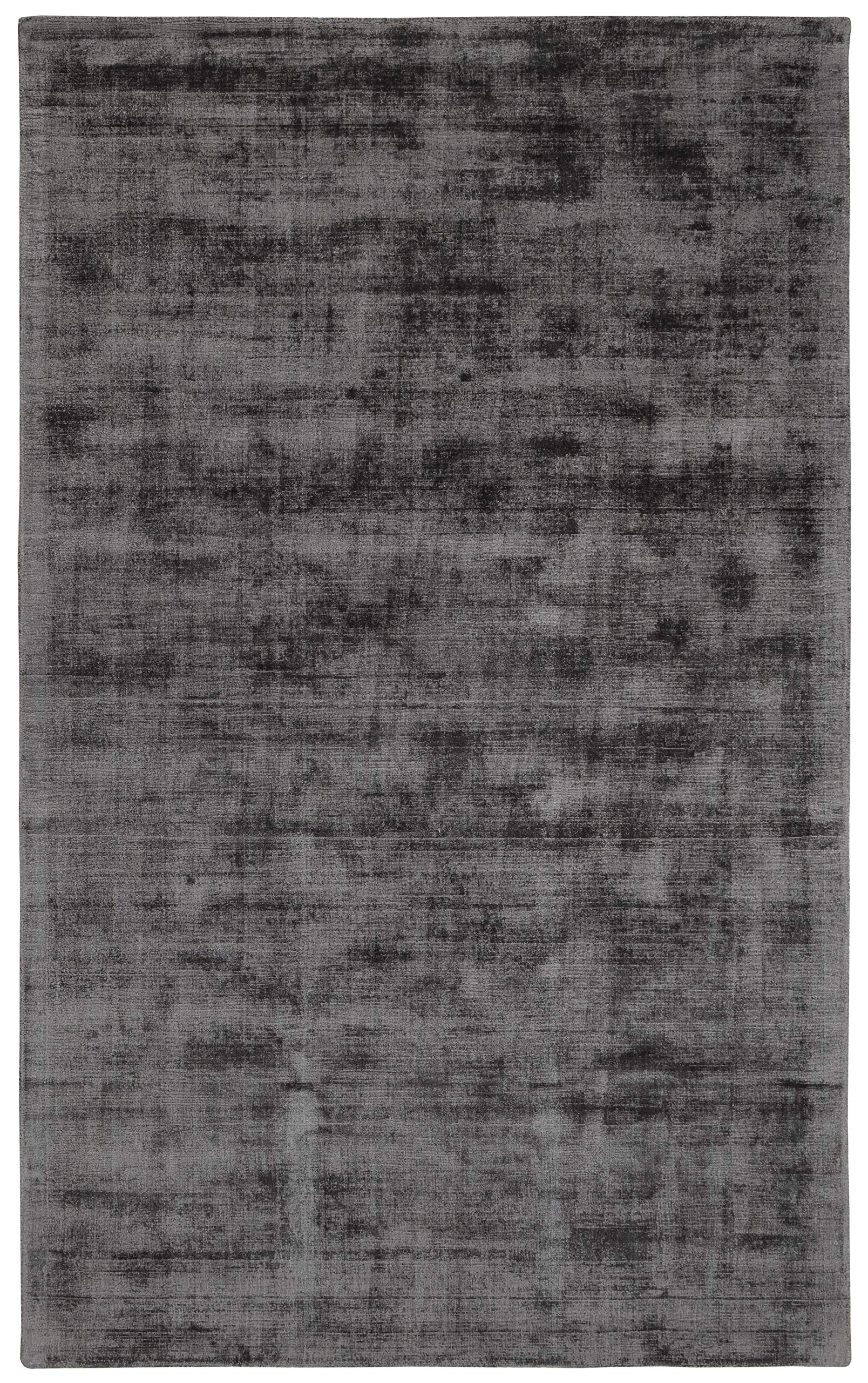 Cameron Distressed Viscose Rug, Charcoal - From Where Finds - 
