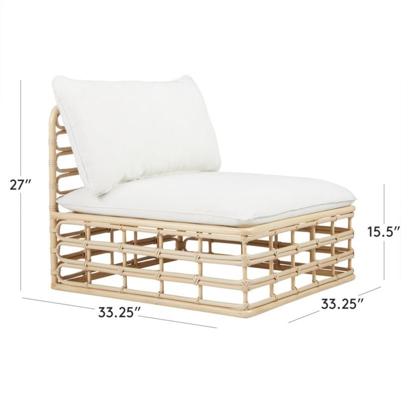 Cana Modern Outdoor Armless Chair - From Where - 