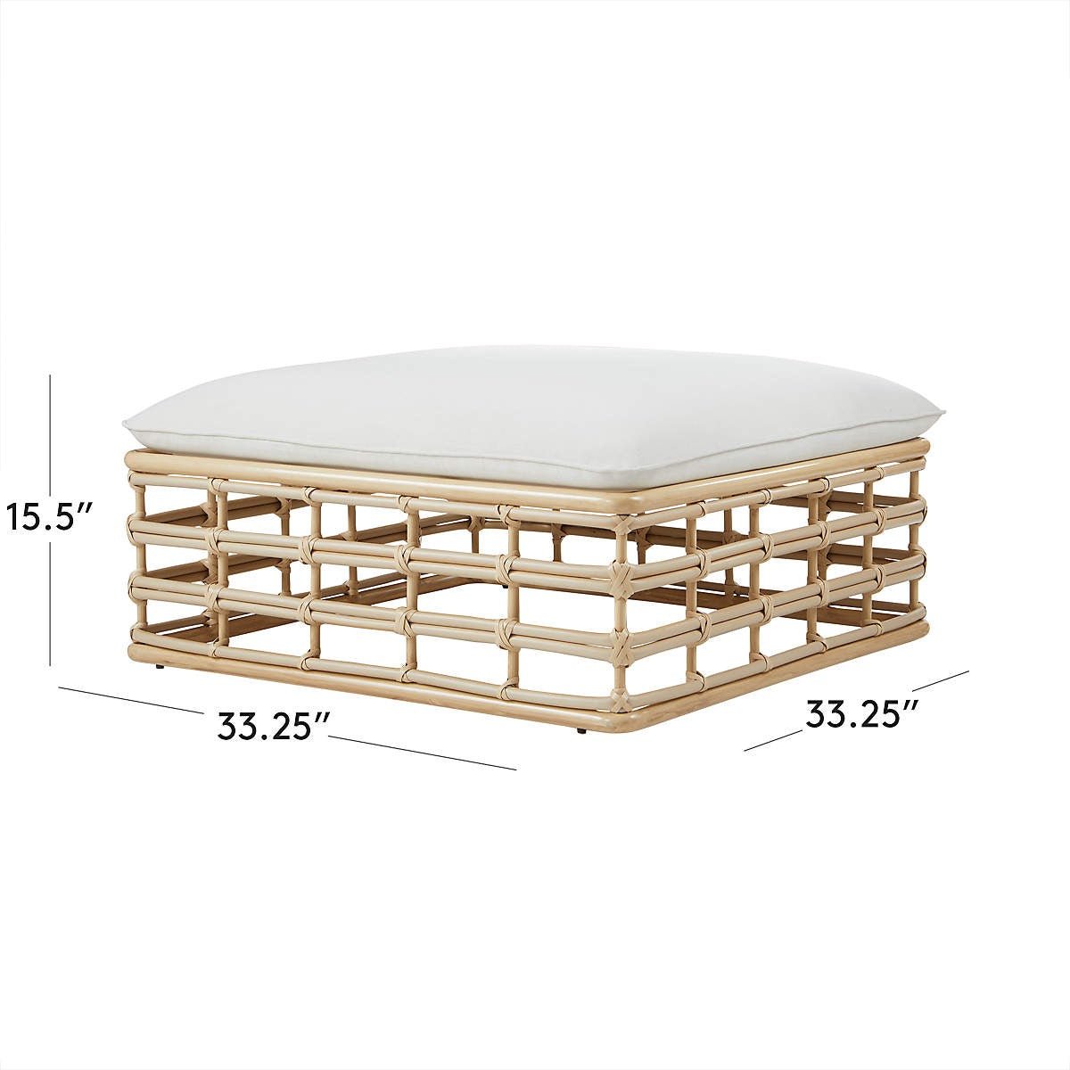 Cana Outdoor Patio Ottoman - From Where - 