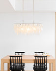Capiz Rectangle Chandelier (30.5") - From Where - 