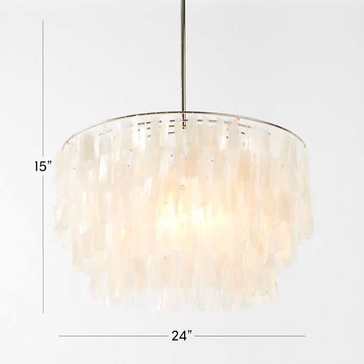 Capiz Round Chandelier (24") - From Where - 