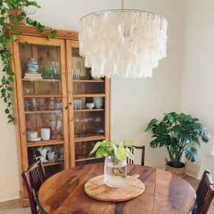 Capiz Round Chandelier (24") - From Where - 
