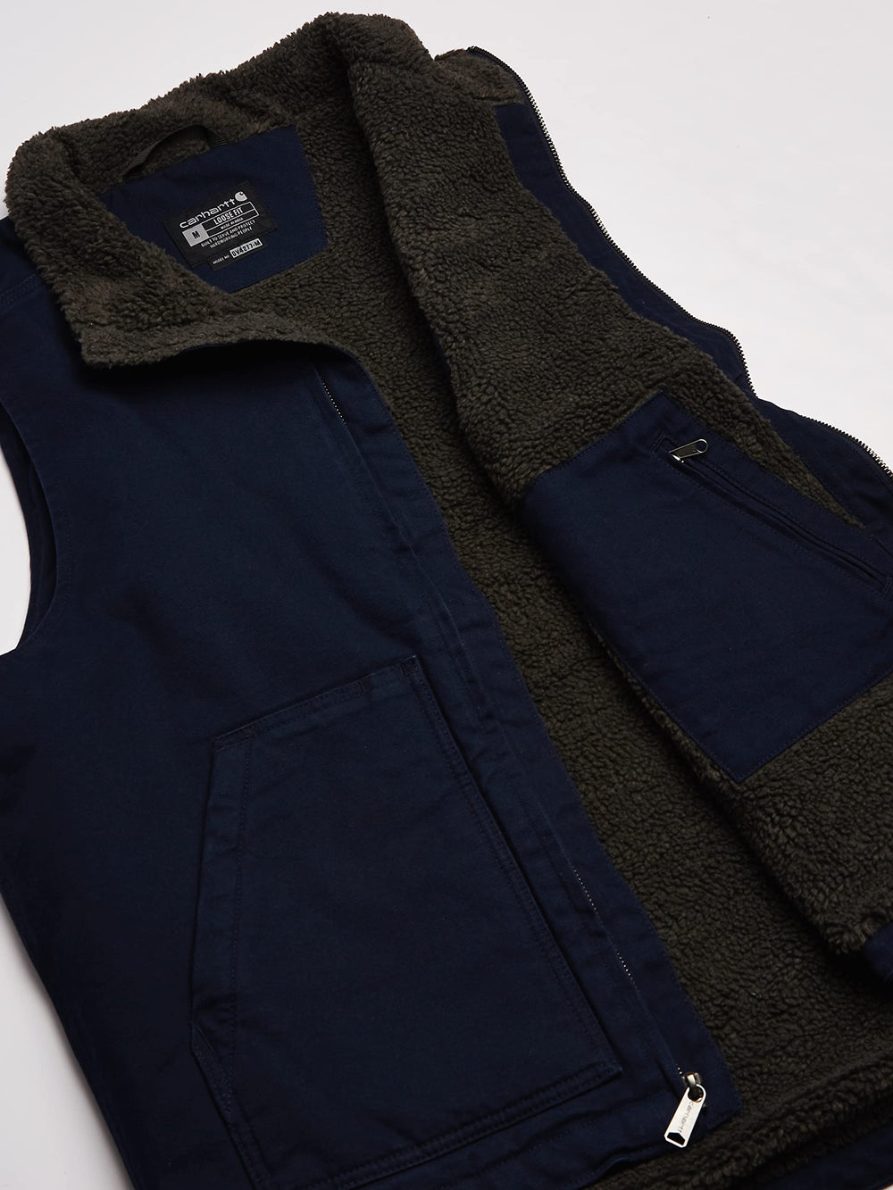 Carhartt Men&#39;s Sherpa - Lined Mock - Neck Vest - From Where - 