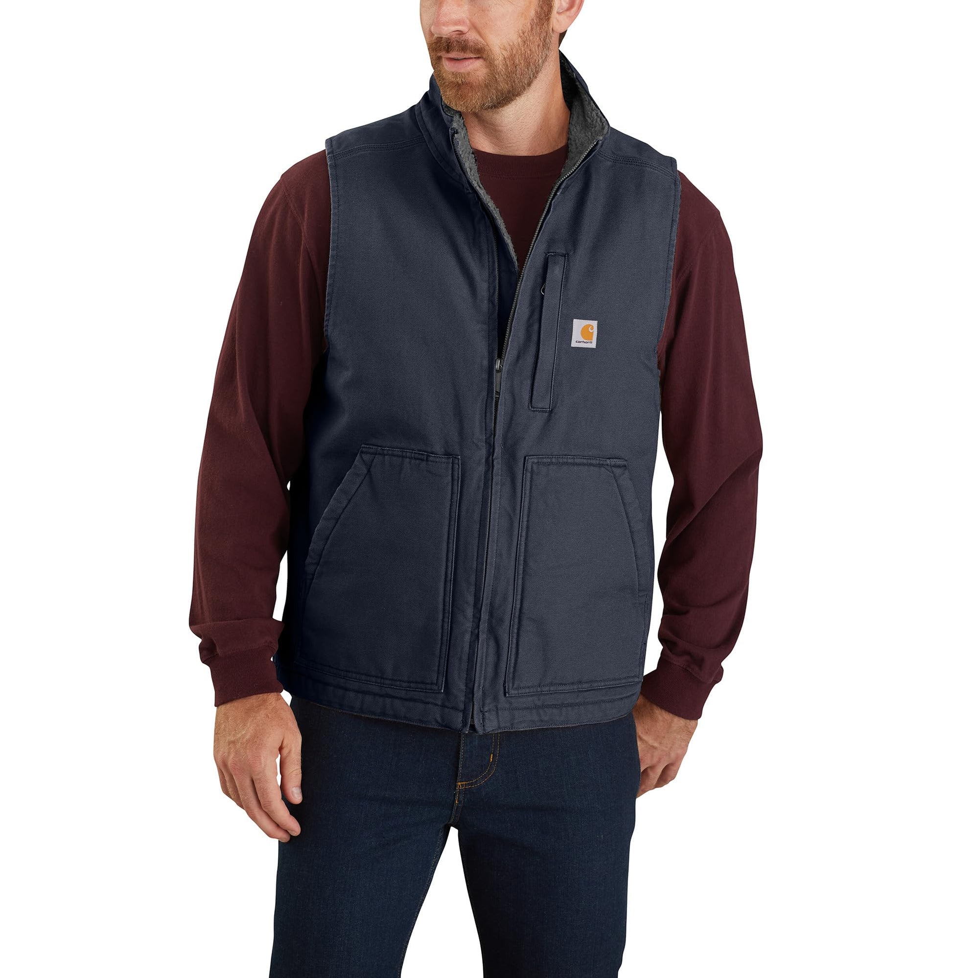 Carhartt Men's Sherpa - Lined Mock - Neck Vest - From Where - 
