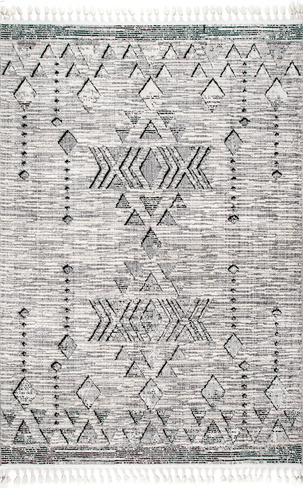 Carved Snowflake Tassel Rug - From Where Finds - 