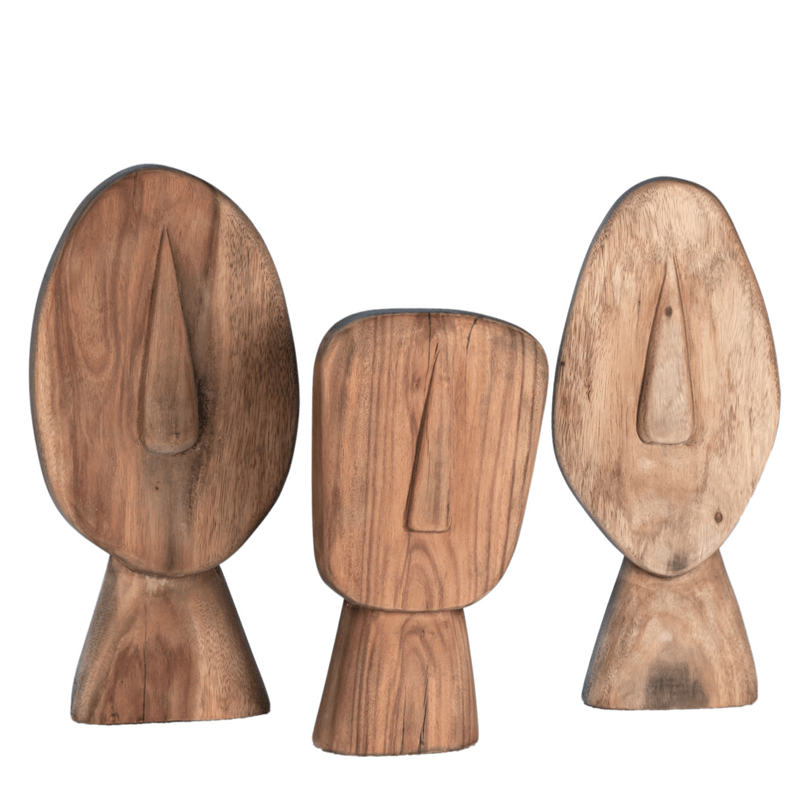 Carved Wood Mask Set - From Where - 