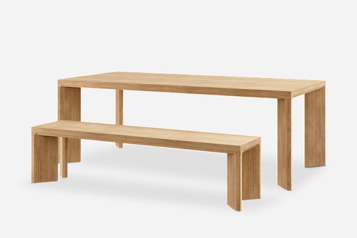 Casa Dining Table with Bench Set - From Where Finds -