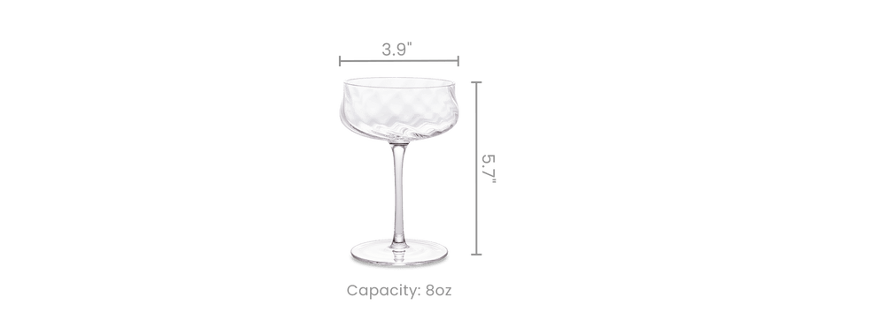 Cascade Coupe Glasses (Set of 4) - From Where Finds -