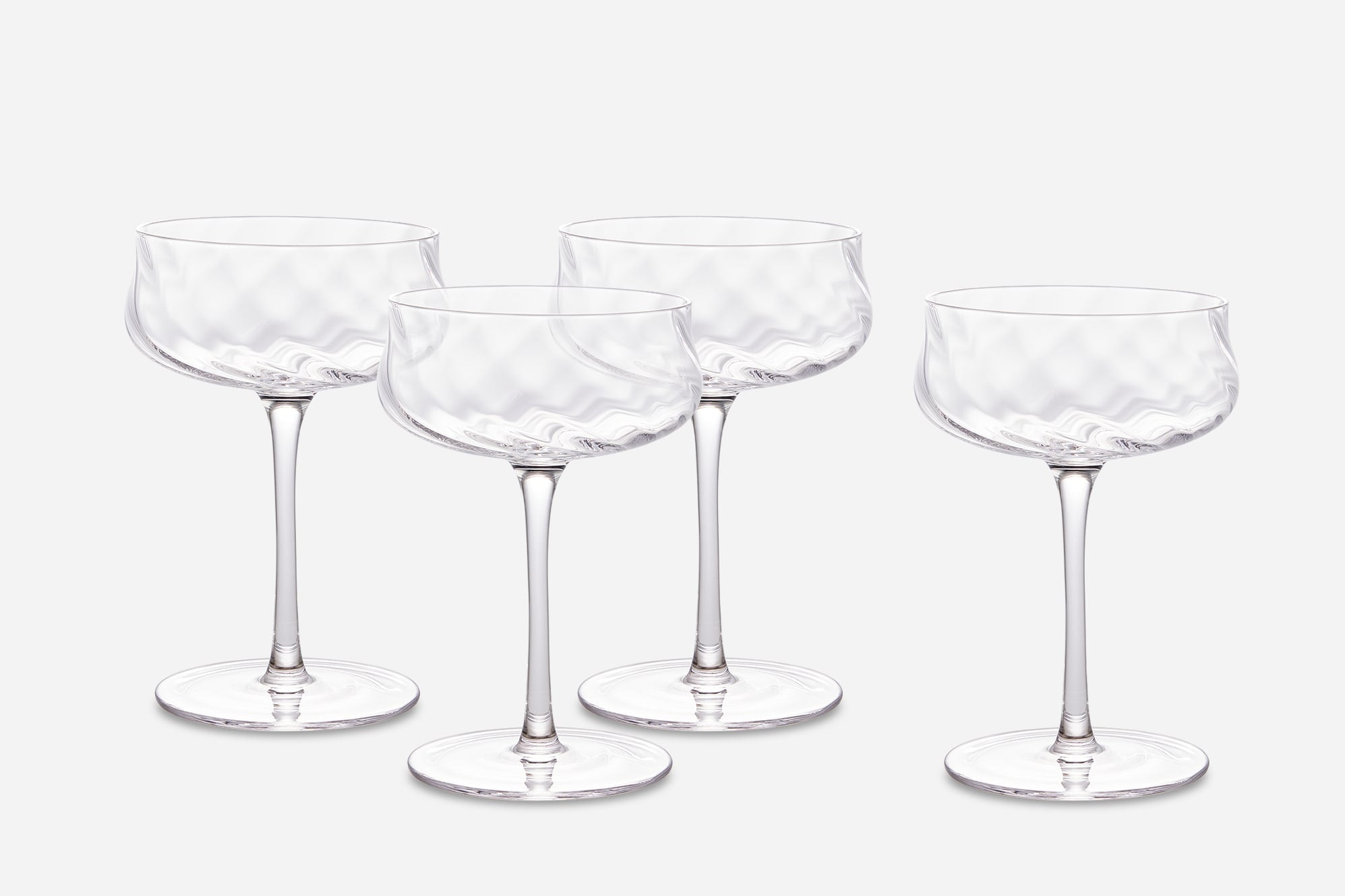 Cascade Coupe Glasses (Set of 4) - From Where Finds -