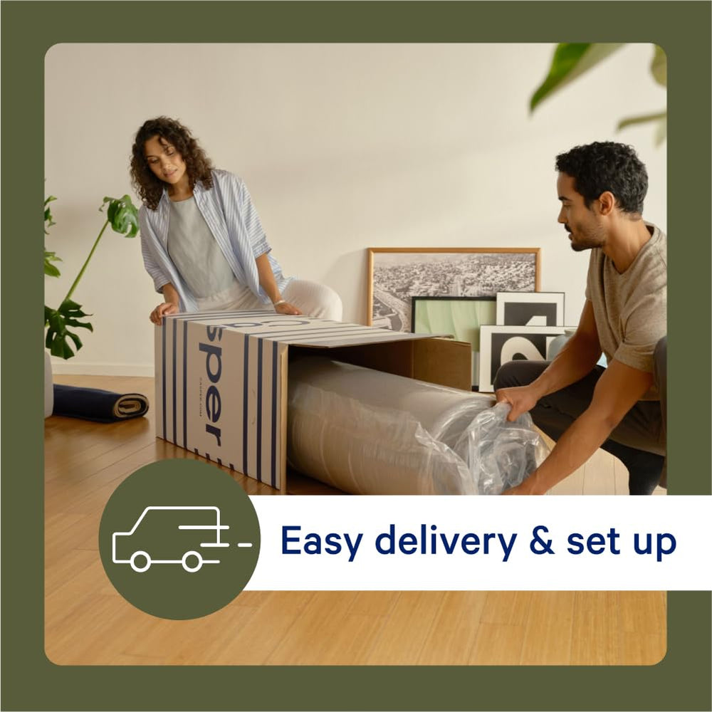 Casper Sleep Original Foam, Queen Size Memory Foam Mattress - Medium Firm Bed in a Box with Zoned SupportTM - 100 - Night Trial - CertiPUR - US Mattress, Light Grey - From Where - 