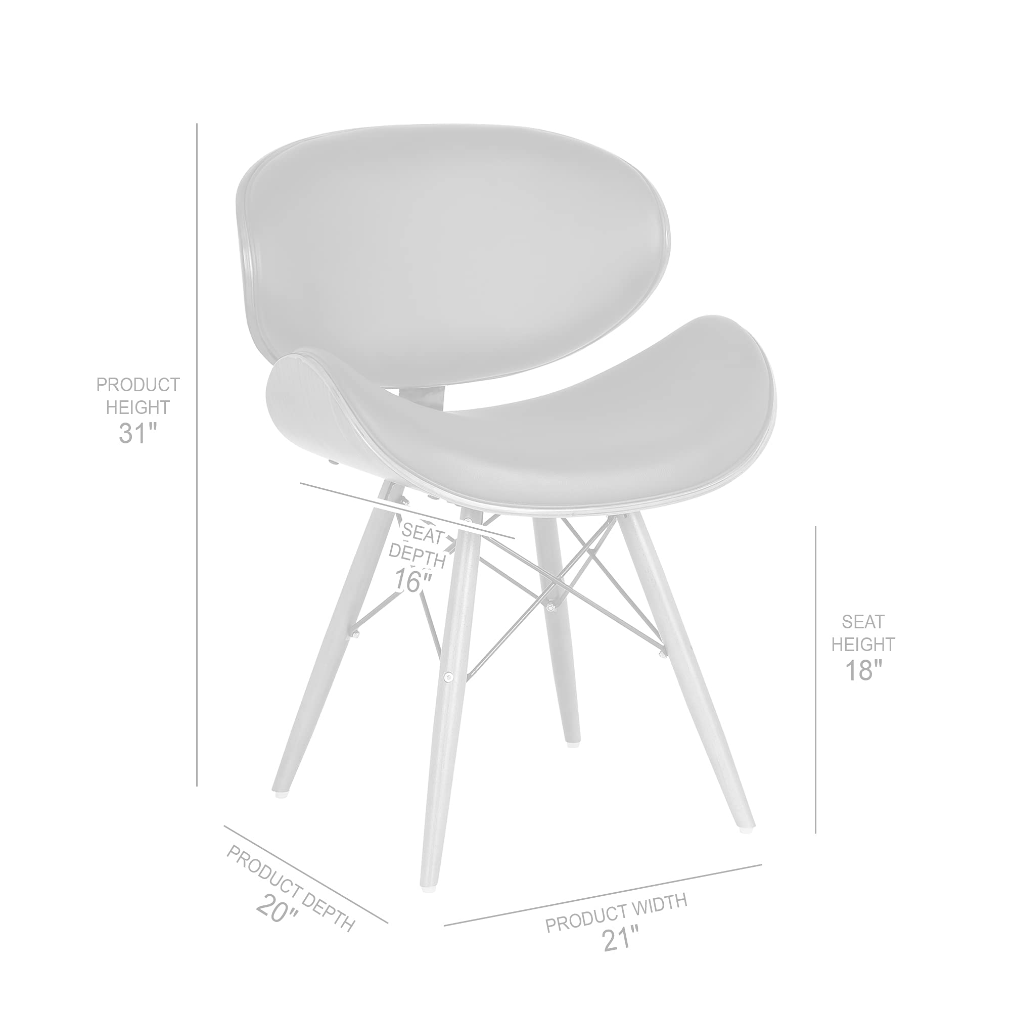Cassie Faux Leather Dining Chair - From Where - 