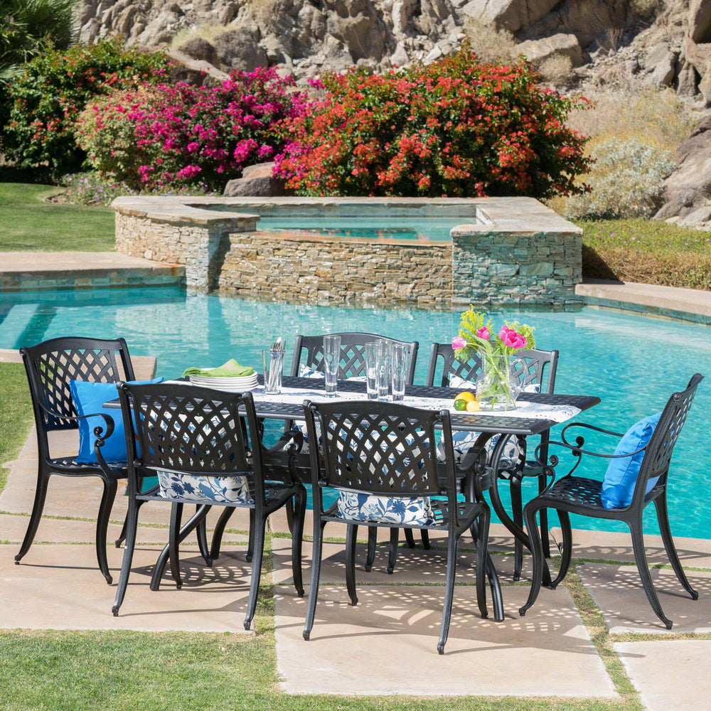 Cayman 6 - Seater Aluminum Dining Set - From Where - 