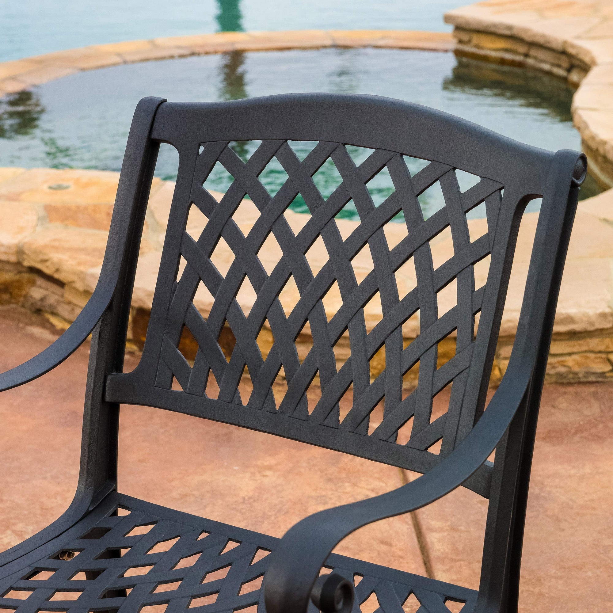 Cayman 6 - Seater Aluminum Dining Set - From Where - 