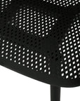 GDF Studio Barbados Outdoor Acacia Wood and Resin 7 Piece Dining Set, Black and Teak