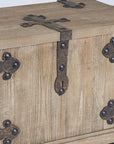 Household Essentials Victorian Storage Trunk with Metal Hinge Accents, Small