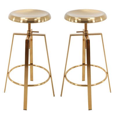 Cecely Swivel Bar Stool (Set of 2) - From Where - 