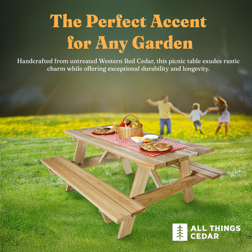 Cedar 6 - Ft Outdoor Picnic Table - From Where - 