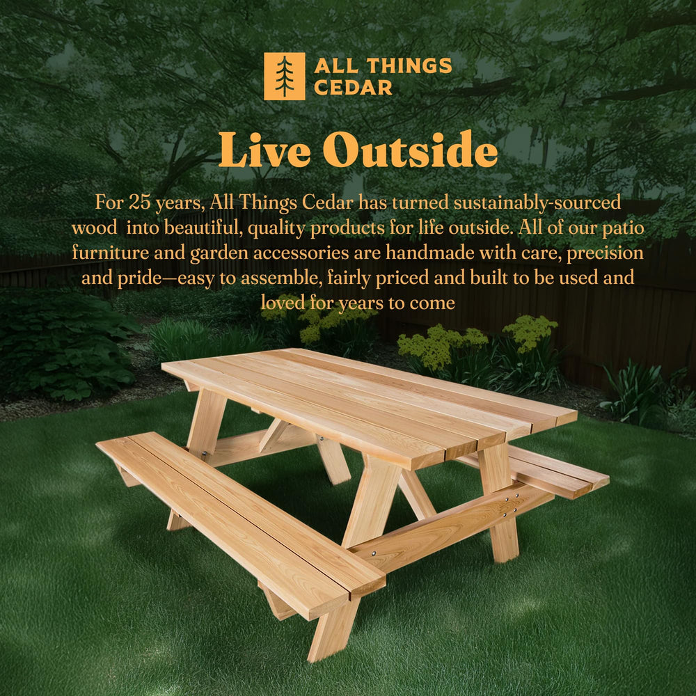 Cedar 6 - Ft Outdoor Picnic Table - From Where - 