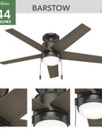 Ceiling Fan with LED Light Kit and Pull Chain - From Where - 