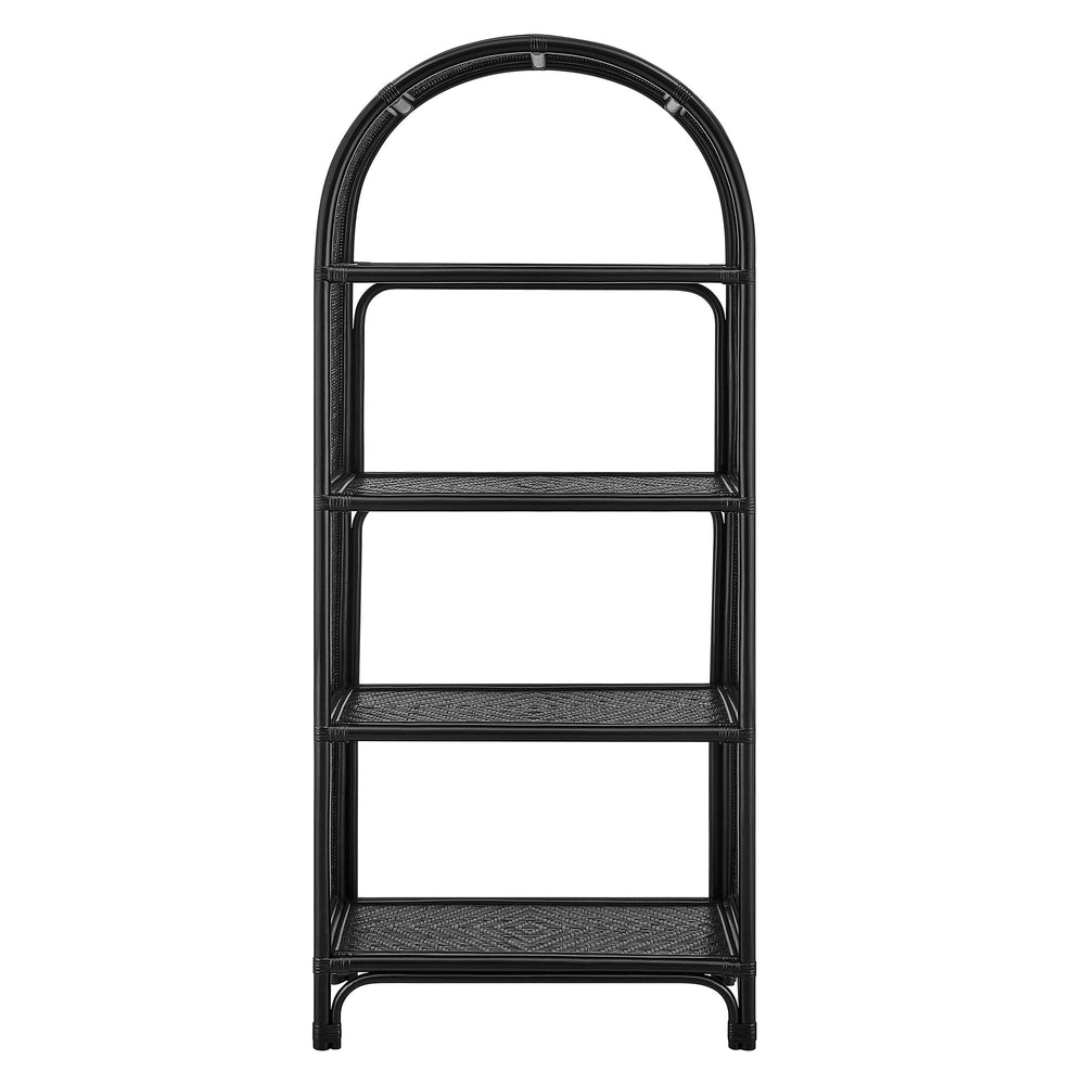 Celeste 67" Arched Rattan Bookshelf - From Where Finds - 