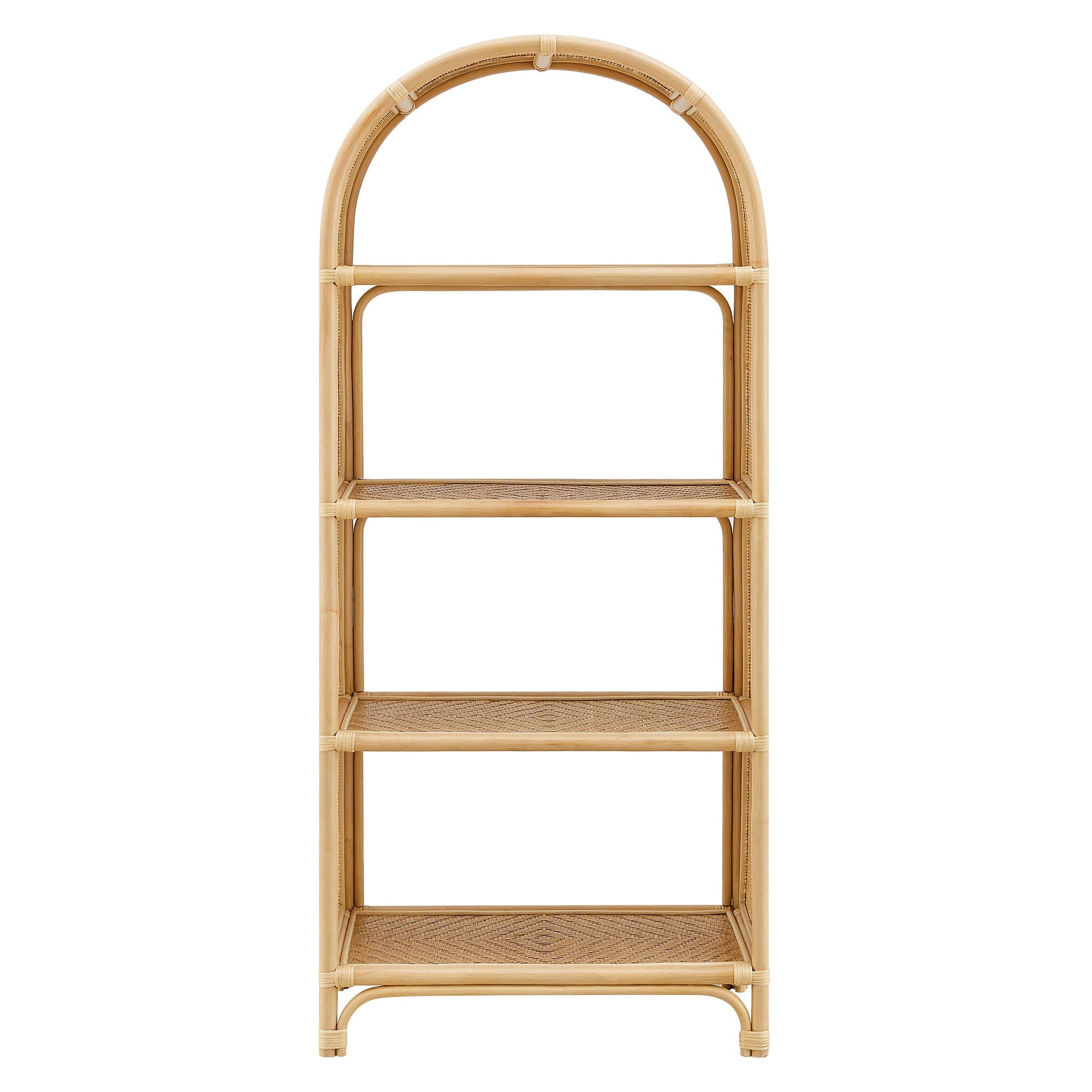 Celeste 67" Arched Rattan Bookshelf - From Where Finds - 