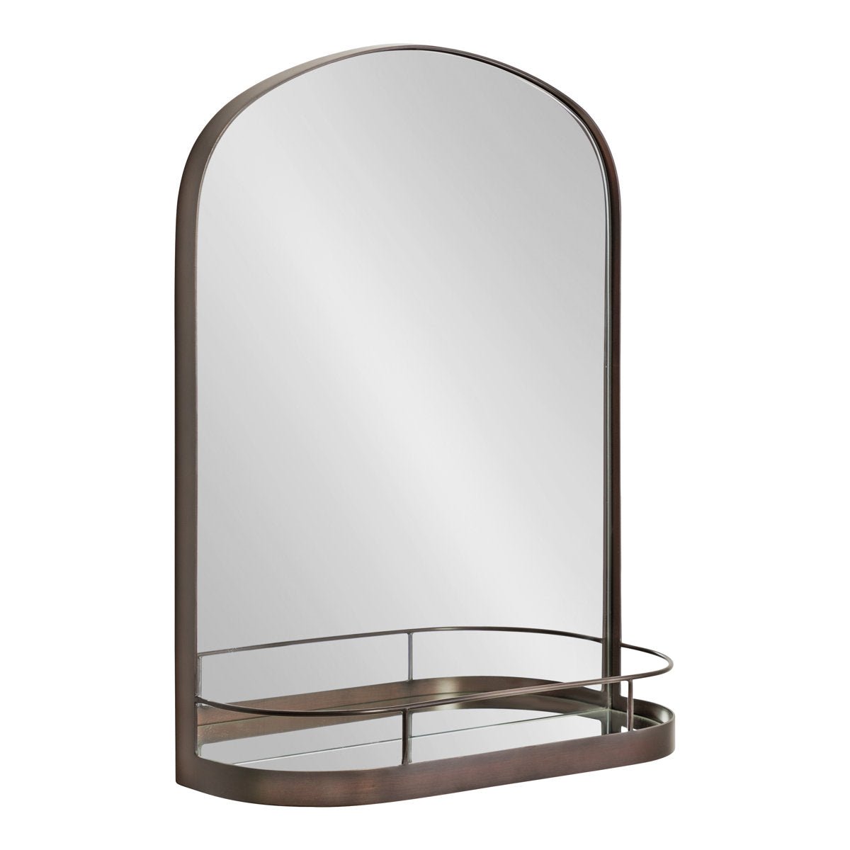 Cemile Metal Flat Mirror with Shelves - From Where - 