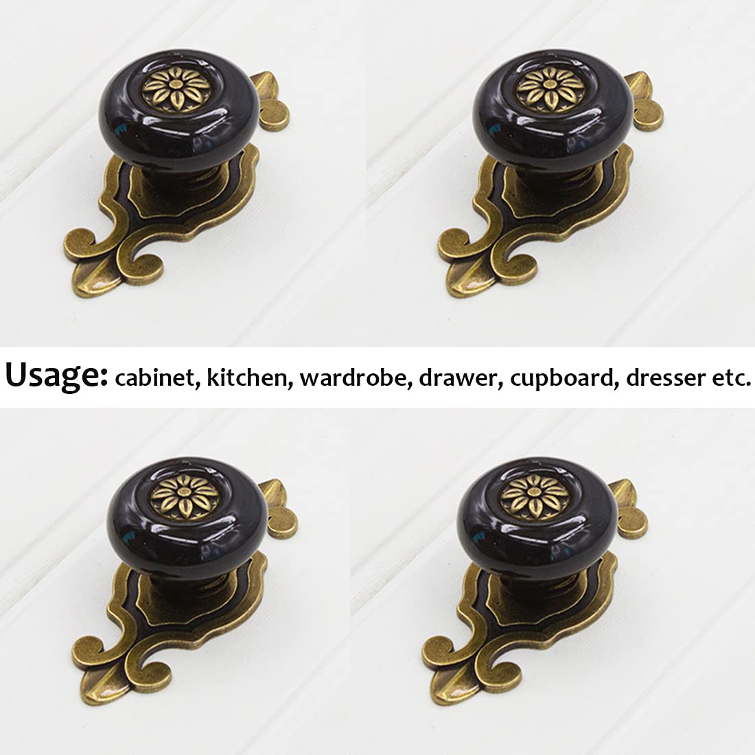 Ceramic Cabinet Knobs (Set of 4) - From Where - 