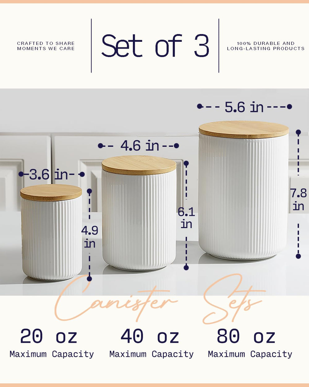 Ceramic Canisters (Set of 3) - From Where - 
