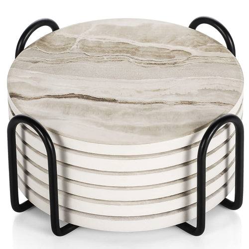 Ceramic Drink Coasters (Set of 6) - From Where - 