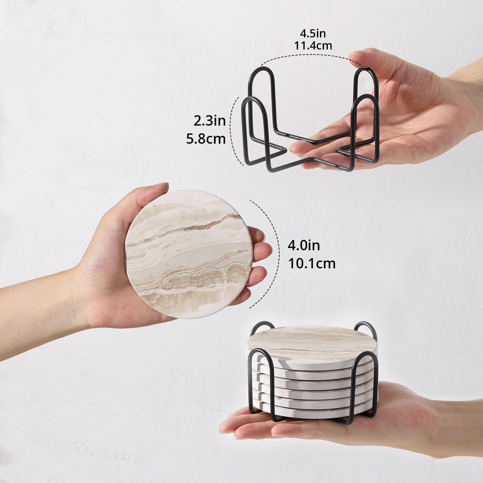Ceramic Drink Coasters (Set of 6) - From Where - 
